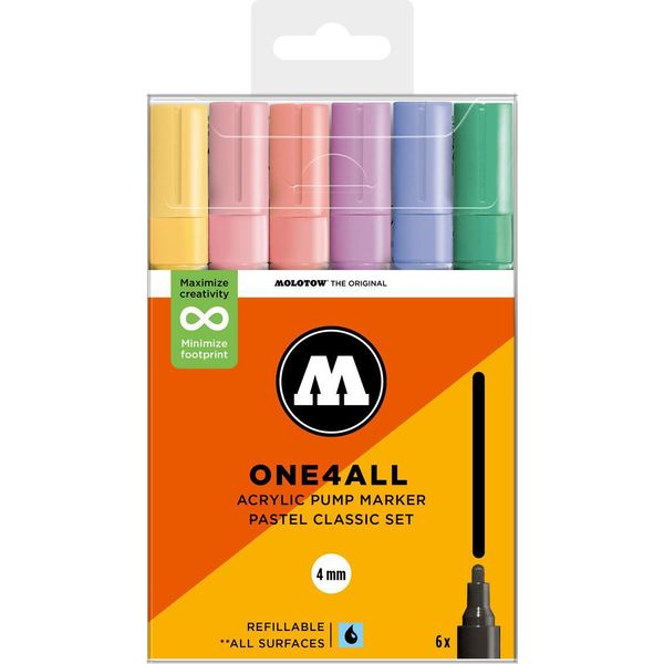 Pennarello Acrilico Molotow One4All 227HS Pastel Classic Set-image