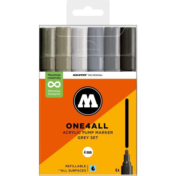 Molotow Pennarello Acrilico One4All 227HS Set Grigio-image