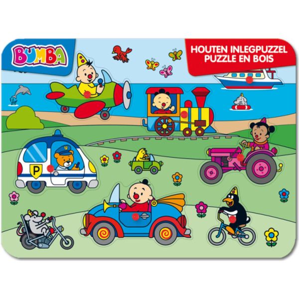 Bumba Puzzle Di Legno Veicoli Giocattolo Educativo Per Bambini-image