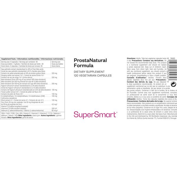 Supersmart Prostanatural Formula Dietary Supplement - 120 Caps. Veg.-image