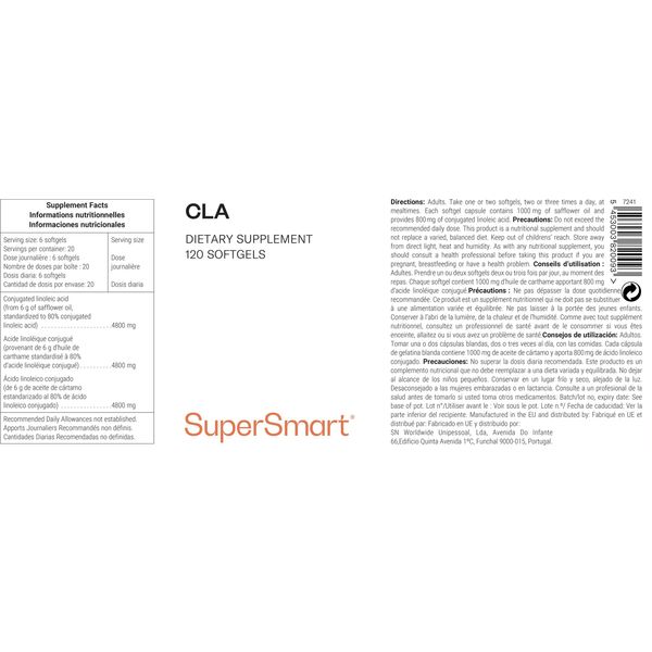 Supersmart Cla Dietary Supplement - 120 Softgels-image