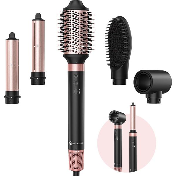 Airstyler 5 In 1, Asciugacapelli Ionico, Styler Per Capelli Multifunzionale, Arricciacapelli Automatico, Spazzola Ad Aria Calda, Piastra, Per Lo Styling, La Volumizzazione, I Riccioli-image