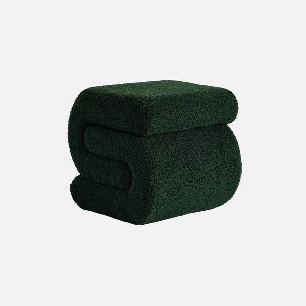 Panchina Design Rivestimento Bouclé 1 Posto, Verde-image
