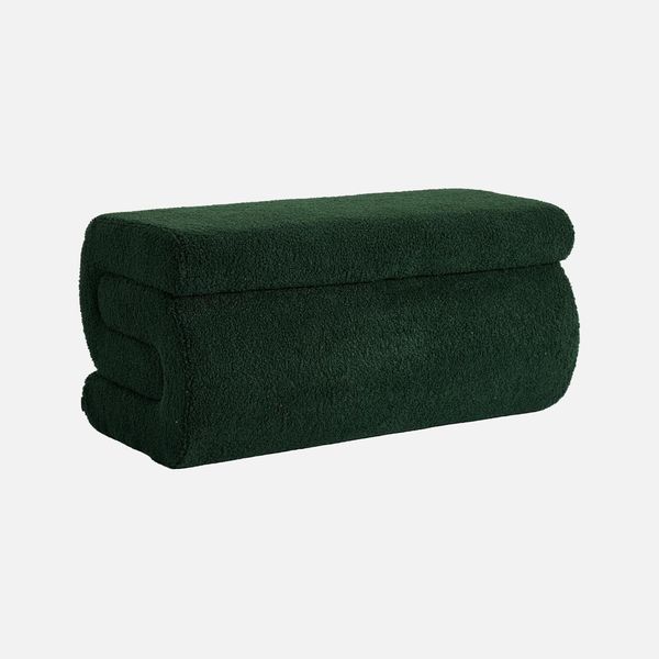 Panca Design Rivestimento Bouclé 1-2 Posti, Verde-image