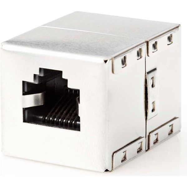 Connettore Di Rete | CAT6 | Schermato | RJ45 Femmina | RJ45 Femmina | Dritto | Metallo | Scatola-image