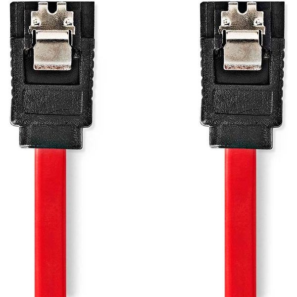 Cavo Sata | 3 Gbps | Sata 7-Pin Femmina | Sata 7-Pin Femmina | Nichelato | 0,50 M | Piatto | Pvc | Rosso | Scatola-image