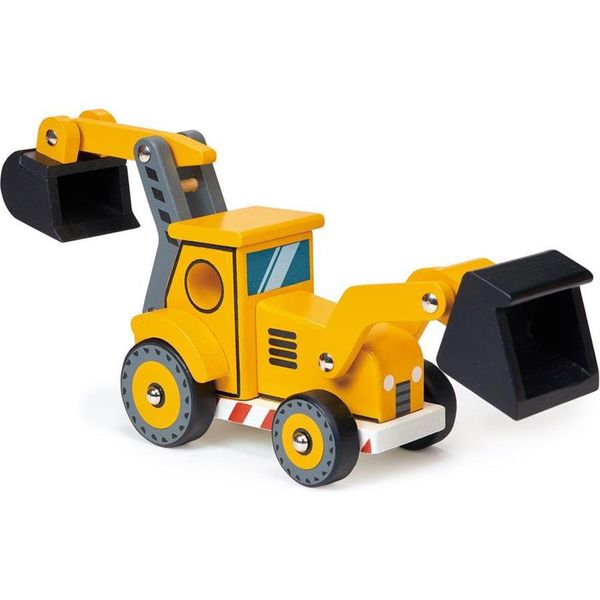 Escavatore Mentari Veicolo Giocattolo In Legno Per Bambini-image