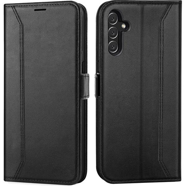 Custodia Per Cellulare Per Samsung Galaxy A14 4G 5G Cover Flip Case Pieghevole Cover Protettiva, Nero-image