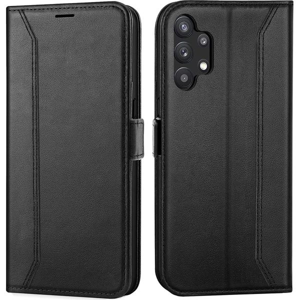 Custodia Per Cellulare Per Samsung Galaxy A32 5G Cover Flip Case Pieghevole Cover Protettiva, Nero-image