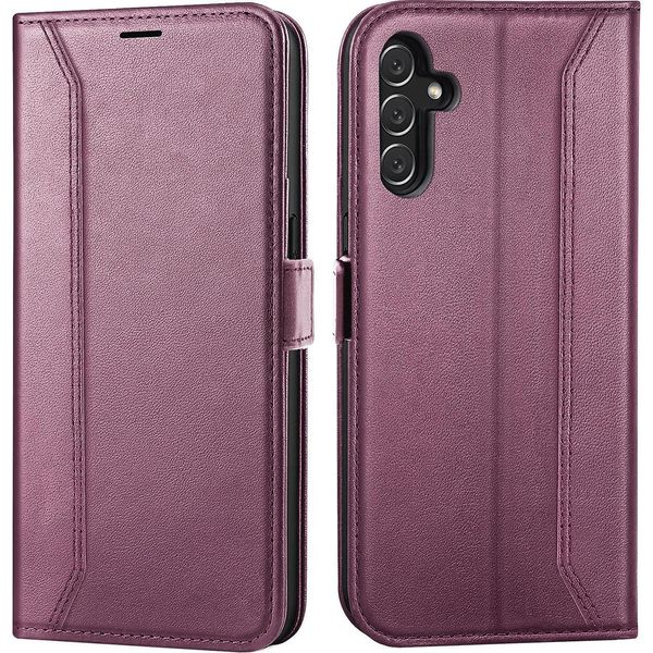 Custodia Per Telefono Cellulare Per Samsung Galaxy A34 5G Cover Flip Case Pieghevole Cover Protettiva, Blackberry-image