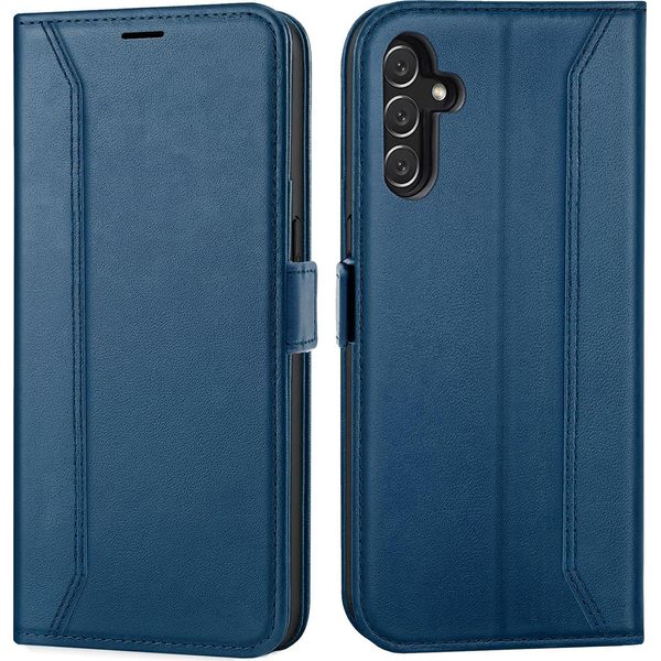 Custodia Per Cellulare Per Samsung Galaxy A13 5G / A04S Cover Flip Case Pieghevole Tasca Protettiva, Blu-image