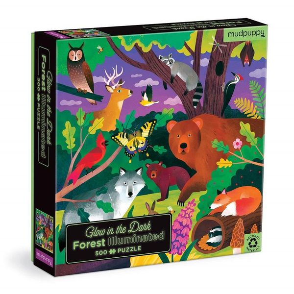 Puzzle Animali Della Foresta - Luminoso Al Buio 500 Pezzi-image