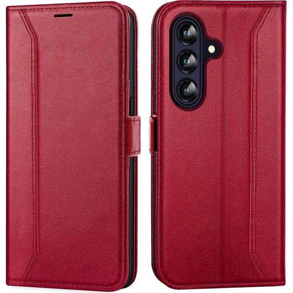 Custodia Per Cellulare Per Samsung Galaxy A36 5G Cover Flip Case Pieghevole Custodia Protettiva, Rosso-image