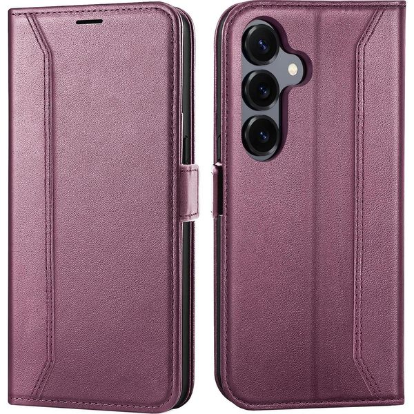 Custodia Per Telefono Cellulare Per Samsung Galaxy S25+ Cover Flip Case Pieghevole Cover Protettiva, Blackberry-image