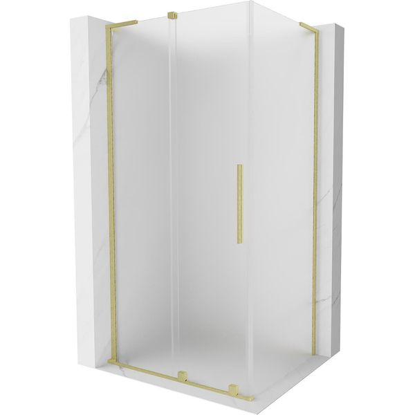 Mexen Velar L Cabina Doccia Scorrevole 120 X 75 Cm, Brina, Oro Spazzolato - 871-120-075-33-55-image