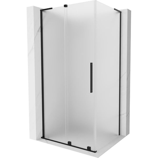 Mexen Velar L Cabina Doccia Scorrevole 100 X 70 Cm, Brina, Nero - 871-100-070-33-70-image