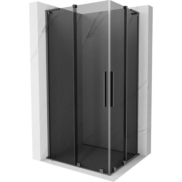 Mexen Velar L Duo Cabina Doccia Scorrevole 90 X 80 Cm, Grafite, Gun Metal - 871-090-080-02-43-95-image