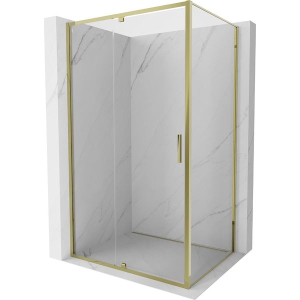 Mexen Exo Cabina Doccia A Battente 135 X 95 Cm, Trasparente, Dorata - 819-135-095-50-00-image