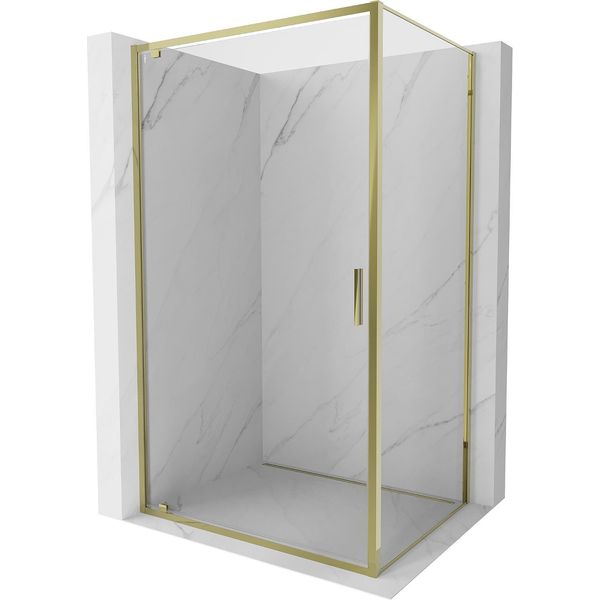Mexen Exo Cabina Doccia A Battente 70 X 80 Cm, Trasparente, Oro - 8181-070-080-50-00-image
