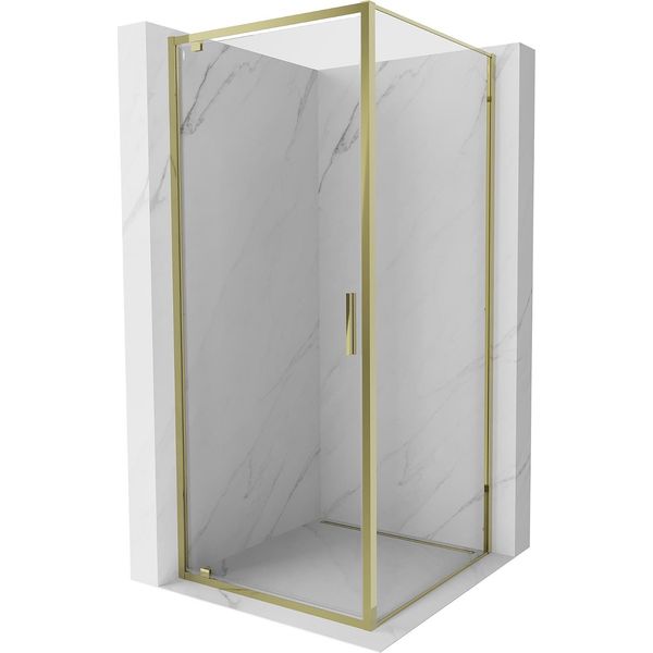 Mexen Exo Cabina Doccia A Battente 75 X 75 Cm, Trasparente, Oro - 8181-075-075-50-00-image