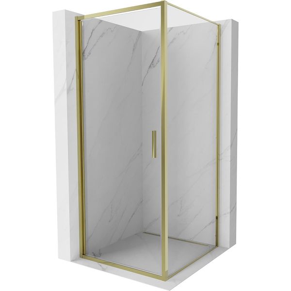 Mexen Exo Cabina Doccia A Battente 70 X 70 Cm, Trasparente, Oro - 817-070-070-50-00-image