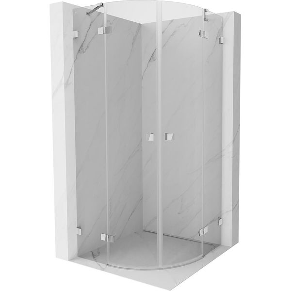 Mexen Lunar Cabina Doccia Semicircolare Battente 100 X 100 Cm, Trasparente, Cromo - 833-100L-100P-01-00-image