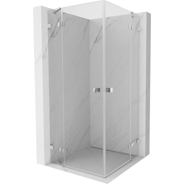 Mexen Lunar Duo Cabina Doccia Battente 105 X 105 Cm, Trasparente, Cromo - 834-105L-105P-01-00-image