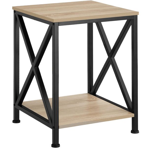 Tectake® Beistelltisch, Industrial Style, Mit 2 Ablagen, 40,5 X 40,5 X 52,5 Cm-image