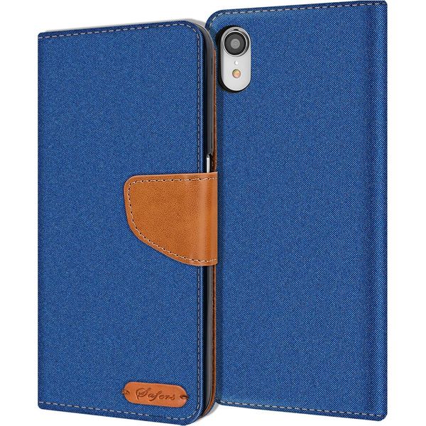Custodia Del Telefono Cellulare Apple Iphone Xr Case Portafoglio Flip Case Custodia Protettiva Cover Tessuto Cover-image