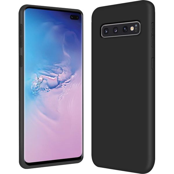 Samsung Galaxy S10+ Telefono Cellulare Copertura Protettiva In Silicone Gel Custodia Del Telefono Cellulare, Nero-image