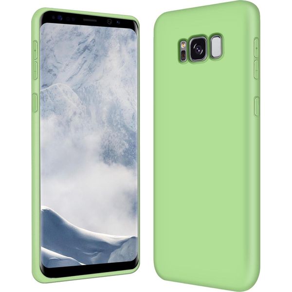 Samsung Galaxy S8+ Telefono Cellulare Copertura Protettiva In Silicone Gel Custodia Del Telefono Cellulare, Verde-image