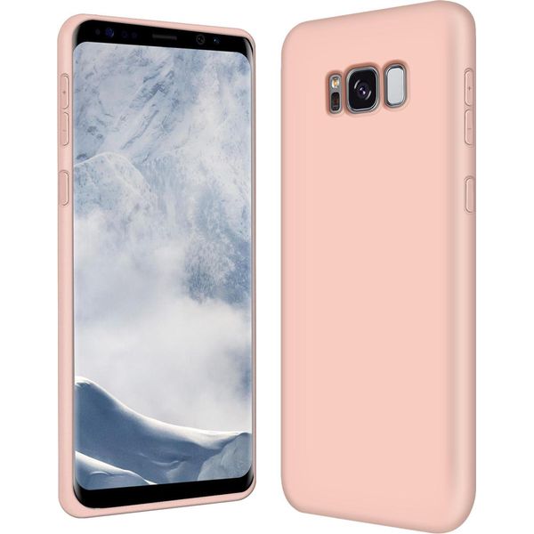 Custodia Samsung Galaxy S8 Telefono Cellulare Copertura Protettiva Custodia In Gel Di Silicone Custodia Del Telefono Cellulare, Rosa-image
