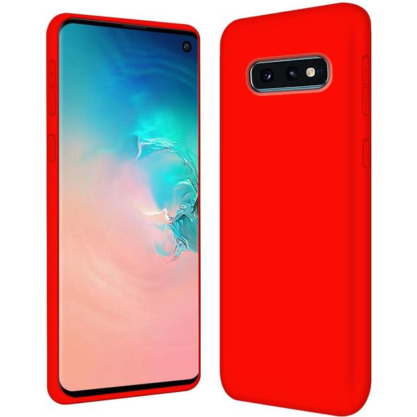 Custodia Samsung Galaxy S10E Protezione Del Telefono Cellulare Copertura In Gel Di Silicone Custodia Del Telefono Cellulare, Rosso-image