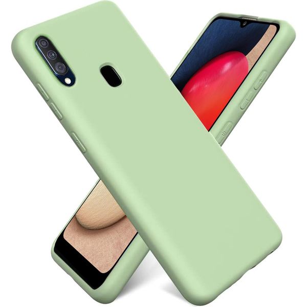 Custodia Samsung Galaxy A20S Protezione Del Telefono Cellulare Copertura In Silicone Gel Custodia Del Telefono Cellulare, Verde-image
