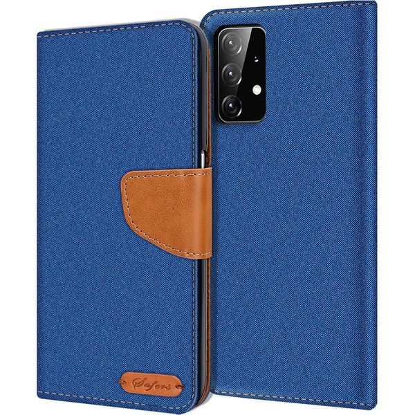 Custodia Del Telefono Cellulare Samsung Galaxy A72 Case Portafoglio Flip Case Custodia Protettiva Cover Tessuto Cover-image