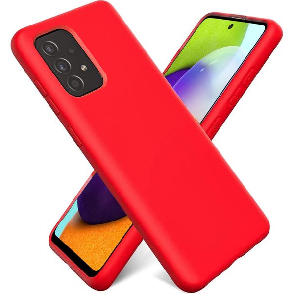 Custodia Per Samsung Galaxy A55 5G Custodia Protettiva Del Telefono Cellulare In Gel Di Silicone, Rosso-image