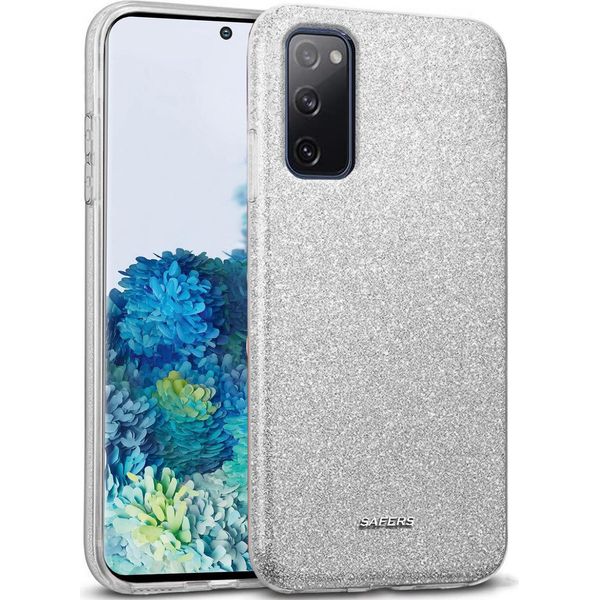 Custodia Del Telefono Cellulare Per Samsung Galaxy S20 Fe Caso Glitter Copertura Tpu Protettiva, Argento-image