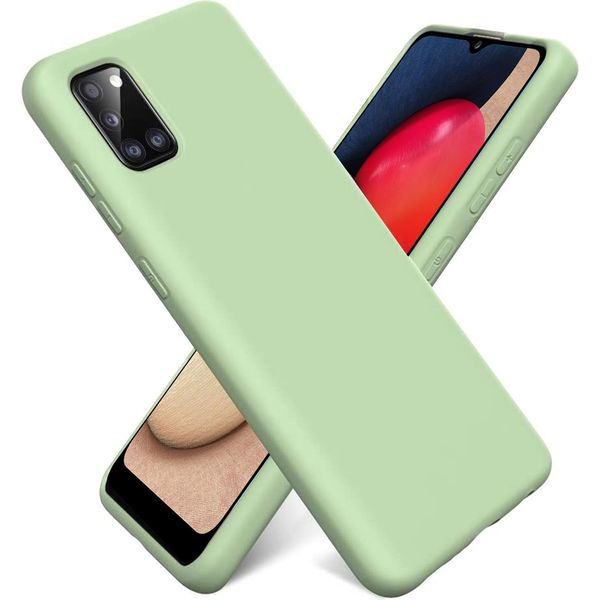 Custodia Per Samsung Galaxy A03S Telefono Cellulare Copertura Protettiva In Silicone Gel Custodia Del Telefono Cellulare, Verde-image