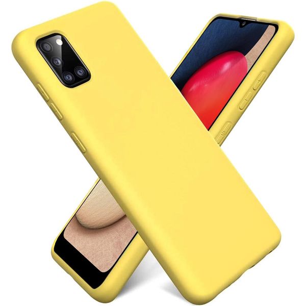 Custodia Samsung Galaxy A02S Protezione Del Telefono Cellulare Copertura Silicone Gel Custodia Del Telefono Cellulare, Giallo-image