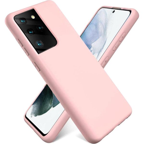 Custodia Samsung Galaxy S21 Ultra Protezione Del Telefono Cellulare Copertura In Silicone Gel Custodia Del Telefono Cellulare, Rosa-image