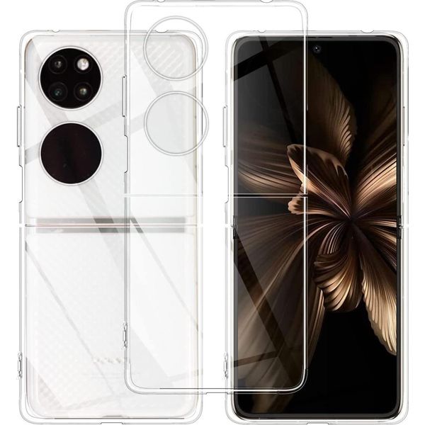 Copertura Protettiva Per Huawei P50 Pocket Case Custodia Trasparente Slim Cover Clear Case-image