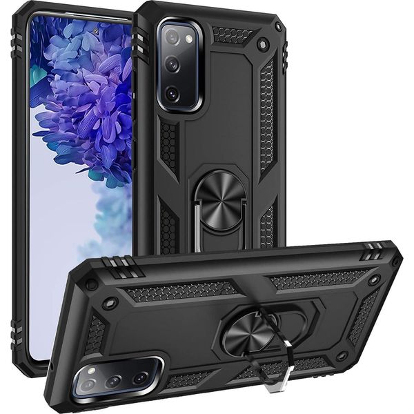 Custodia Per Cellulare Armor Shield Per Samsung Galaxy S20 Fe Cover Custodia Ultra Ibrida Per Cellulare, Nero-image