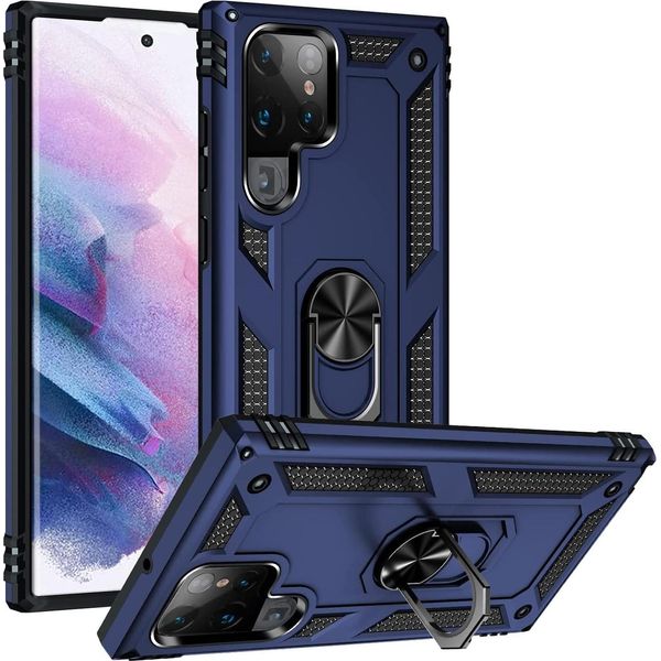 Custodia Per Cellulare Armor Shield Per Samsung Galaxy S23 Custodia Per Cellulare Ultra Cover Ultra Hybrid Case, Blu-image