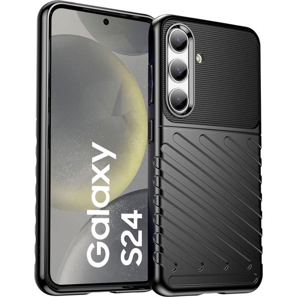 Custodia Del Telefono Cellulare Per Samsung Galaxy S24 Copertura Thunder Case Tpu Antiscivolo Protettivo-image