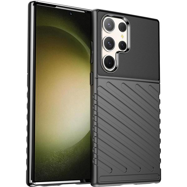 Custodia Per Telefono Cellulare Per Samsung Galaxy S23 Ultra Cover Thunder Case Tpu Antiscivolo Protettivo-image