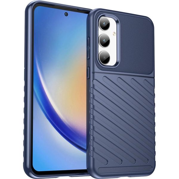 Custodia Del Telefono Cellulare Per Samsung Galaxy A35 5G Copertura Thunder Case Tpu Antiscivolo Protettivo-image
