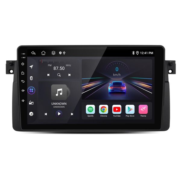 Dispositivi Di Navigazione Incorporati Carplay Android13 1+32G Dab Radio 4Core Per Bmw E46 Autoradio 1998-2006 Gps 9''Navi Bt Swc Wifi 2DIN-image