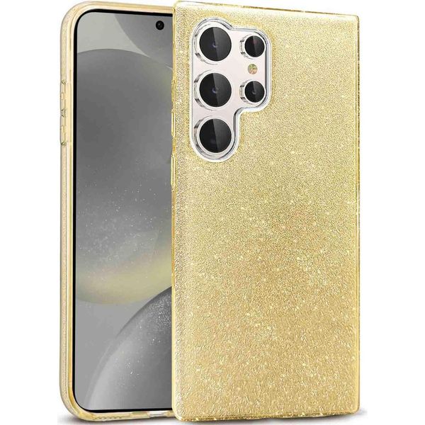 Custodia Del Telefono Cellulare Per Samsung Galaxy S25 Ultra Caso Glitter Copertura Tpu Protettiva, Oro-image