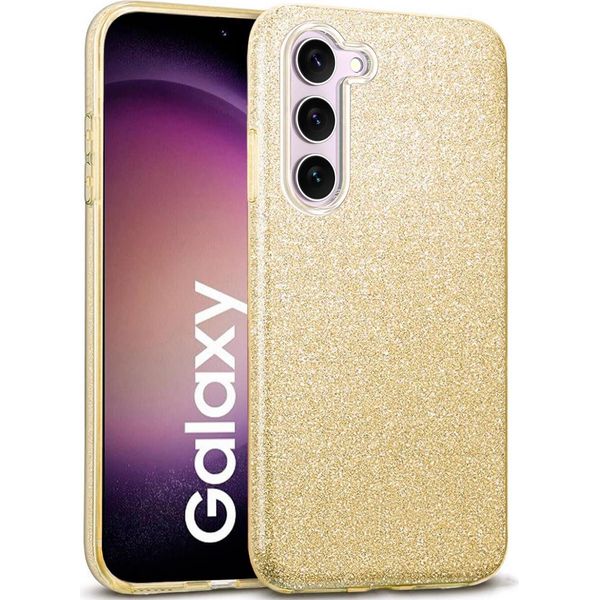 Custodia Del Telefono Cellulare Per Samsung Galaxy S23 Caso Glitter Copertura Tpu Protettiva, Oro-image