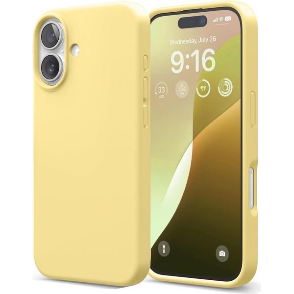 Custodia Per Apple Iphone 16 Plus Custodia Del Telefono Cellulare Custodia Di Protezione Del Telefono Cellulare Copertura In Silicone Custodia Del Telefono Cellulare, Giallo-image